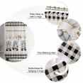 thumbnail image 5 of Shower Curtain Bathroom Set Kitchen Chef Dwarf Cake Waterproof Fabric Shower Curtains with Grommets&Hooks Black White Plaid Retro Linen Privacy Bath Curtain for Bathtub 36x72in, 5 of 7