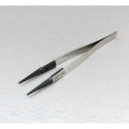 Stainless Round Tip TWEEZERS NON STATIC FIBER ROUNDED TIP PRECISION ANTI-STATIC STAINLESS 5