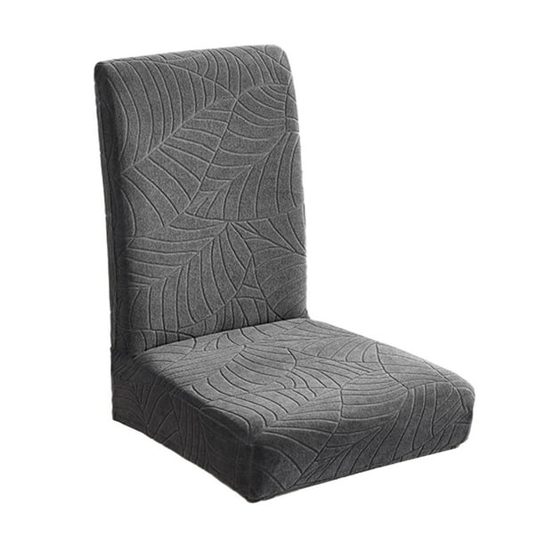 Fundas para sillas de comedor, elásticas, lavables y lavables. Gris oscuro