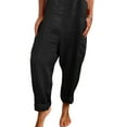 thumbnail image 4 of DYMADE Women Plus Size Square Neck Sleeveless Adjustable Strap One-Piece Jumpsuit, 4 of 4