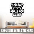 thumbnail image 1 of Xihbxyly Calcomanías de Pared "Gamers Never Sleep", Pegatinas de Pvc Extraíbles, Fácil Aplicación, Decoración Reutilizable para El Hogar, Ideal para Dormitorio, Residencia Universitaria o Apartamento, 1 of 7