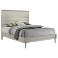 thumbnail image 3 of Maklaine 4-piece Wood Queen Panel Bedroom Set in Metallic and Silver, 3 of 13