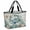 Teal Crab, variant on Teal Coastal Starfish Beach Bag for Women,Large Breathable Mesh Beach Tote Bag,Vintage Summer Beach Nautical Coral Sandproof Lightweight Travel Bags for Vacation Picnic Swimming Pool 15.7"x15.7"x9.1"