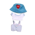thumbnail image 1 of Ropa para muñecas de peluche perfecl conjunto de pantalones y sombrero azul 15 a 17 cm, 1 of 8