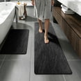 thumbnail image 5 of Zynviq 15.7" X 23.6" Bathroom Rugs Solid Color Bath Rugs Polyester Washable Rectangular Absorbent Black Small Rug for Bathtub, 5 of 6