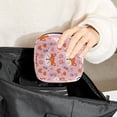 thumbnail image 6 of Sanitary Napkin Storage Bag for Girls Women, Portable First Period Pads Bag Tampons Holder Girls Travel Makeup Bag, Large Capacity Cute Animals Fox Face with Hearts Pattern, 6 of 6