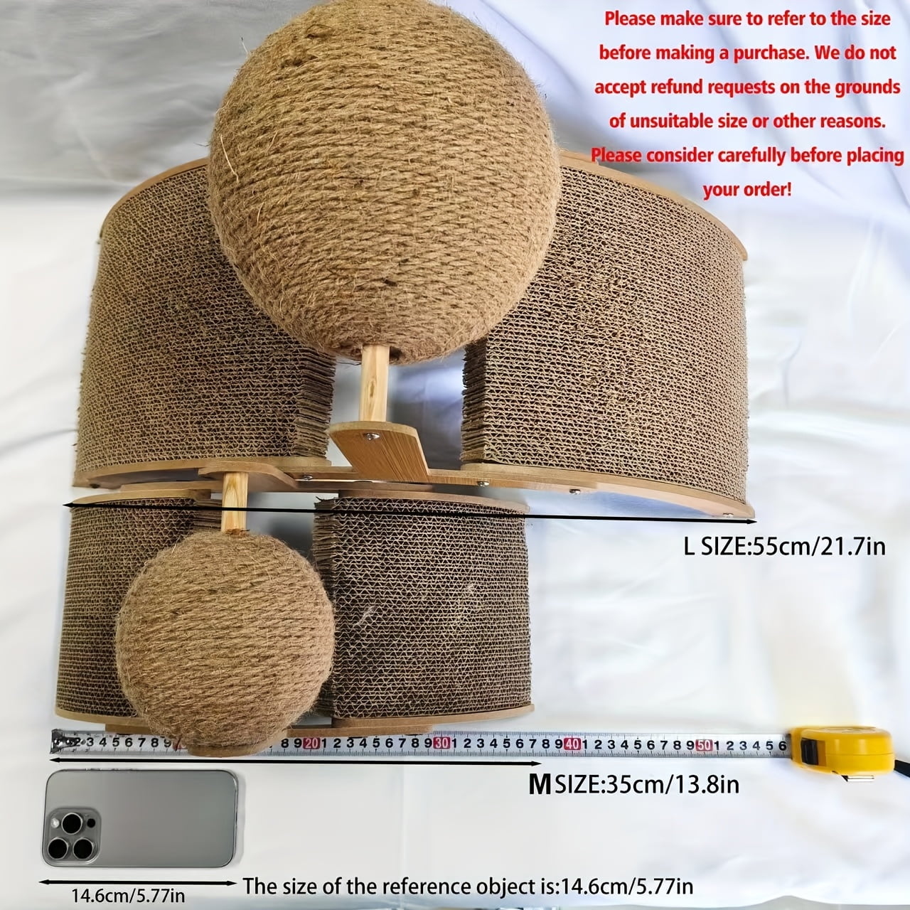 Cat Scratch Pads for Indoor Cats, Cat Cardboard Scratcher, Arched Wood Frame, Corrugated Material, Dual Scratch Surfaces, Cat Scratching Board, Small Size, Cat Stuff for Indoor