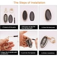 thumbnail image 3 of HAHDAXIA for Nissan Key Fob Cover 5 Buttons Soft TPU Full Covers Protection Key Case Shell with Bling Keychain Black Gold Fit for Nissan Altima Rogue Sentra Pathfinder Armada Maxima Murano (R, 3 of 6