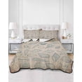 thumbnail image 2 of Quilts Twin Size Bedding Set, Blue Shell Coastal Lightweight Quilted Comforter, Nautical Seaside Ocean Vintage Art Soft Reversible Bedspread Coverlet with Pillow Covers for All Season, 68" x 86", 2 of 7