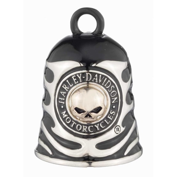 Harley-Davidson Willie G Skull Tri-Tone Textured Metal Ride Bell, Black, Harley Davidson