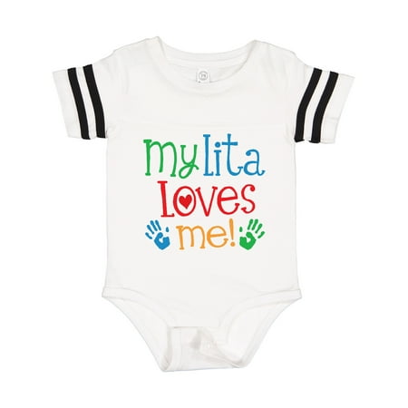 

Inktastic My Lita Loves Me Grandchild Gift Baby Boy or Baby Girl Bodysuit
