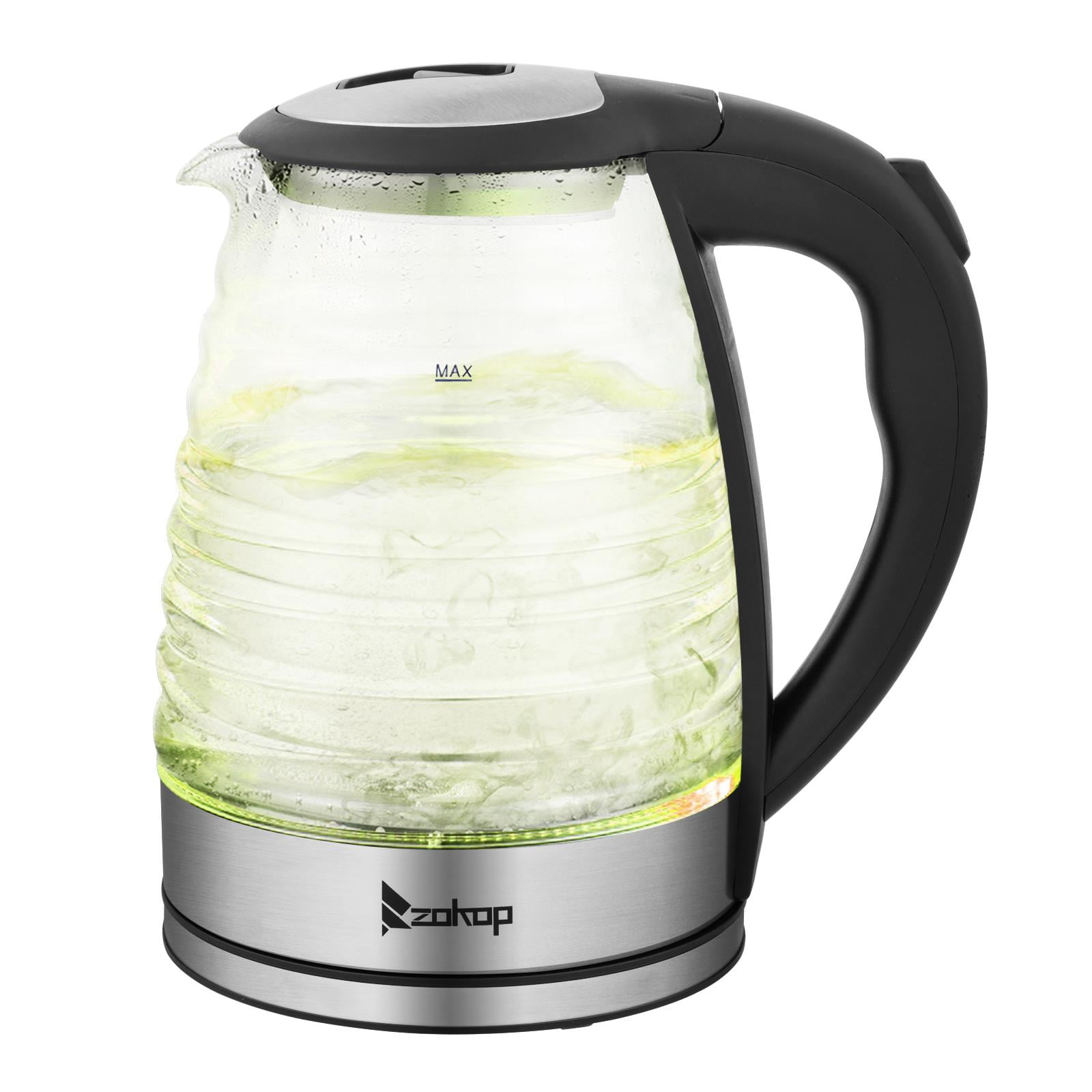 Ktaxon 1.8 Liter Electric Glass Tea Kettle with Inner Steel Cover
