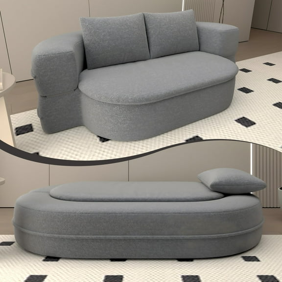 Homefun Folding Sofa Bed 2-in-1 Floor Mattress High Density Foam Lazy Couch Convertible Futon Sleeper Comfy Lounge Chair(one sofa)