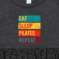 thumbnail image 4 of Inktastic Fitness Eat Sleep Pilates Repeat Girls Baby Dress, 4 of 5