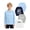 White/Gray/Navy Blue/Blue, variant on PureChapter 4 Pack Boys T Shirts Mixed Graphic Long Sleeve Crew Neck T-Shirts for 7-15 Years