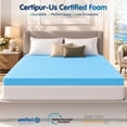 thumbnail image 6 of Subrtex 2 Inch Queen Memory Foam Mattress Topper, Gel Infused Bed Topper for Pressure Relief, Ventilated Comfort, CertiPUR-US Certified, 6 of 11