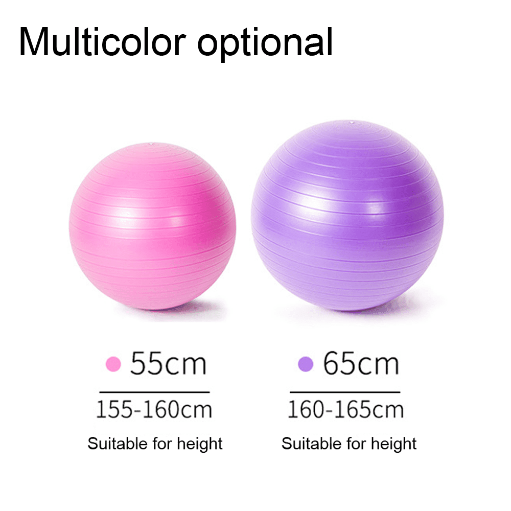 Exercise Ball Yoga Ball, for Fitness, Balance, Stability, Physical Therapy, Quick Pump Included-pink-65cm