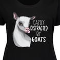 thumbnail image 4 of Inktastic Easily Distracted by Goats Cute Goat Women's Plus Size T-Shirt, 4 of 5
