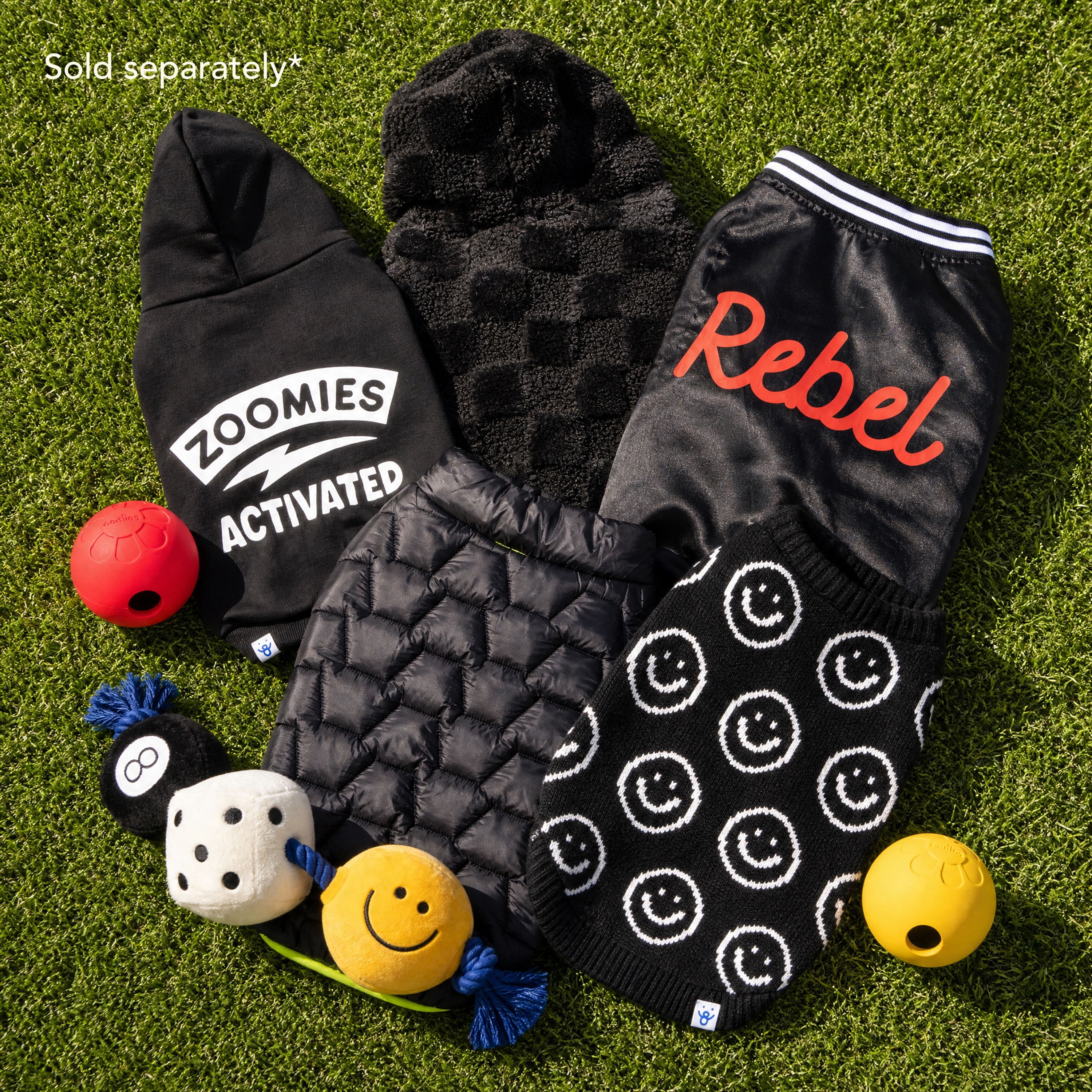 Oodles Rebel Fall Dog Jacket, Black, XL
