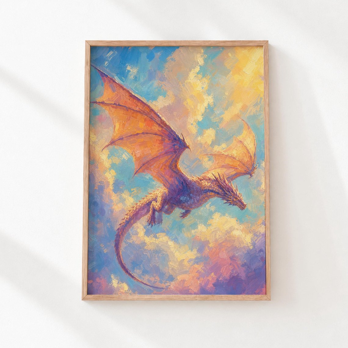 Flying Dragon Fantasy Wall Art Decor Living Room Bedroom Office