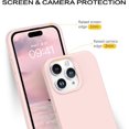 thumbnail image 3 of iPhone 15 Pro Case, Phone Case iPhone 15 Pro, Slim Fit Liquid Silicone Soft Gel Rubber Lightweight Microfiber Lining Shockproof Anti-Scratch Protective Cover for iPhone 15 Pro 6.1'', Pink Sand, 3 of 8