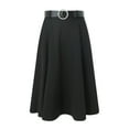 thumbnail image 6 of vigerkar High Waist Tiered Skirts for Women Flowy Skirts Below Knee with Pockets A-Line Skirt Black, S, 6 of 6