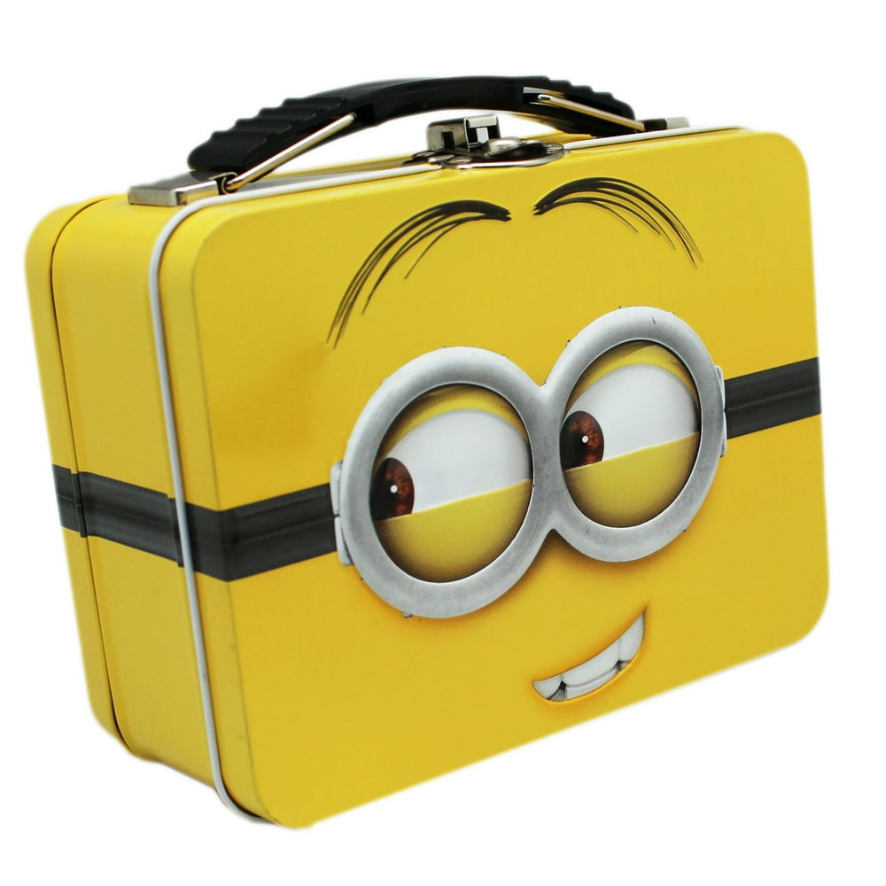 Minion Face Yellow Colored Mini Kids Tin Lunch Box