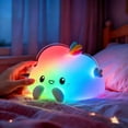 thumbnail image 6 of Cute Cloud Shaped Rechargeable Silicone Night Light, Soft Warm & RGB Color Changing Lamp, Portable Dimmable LED Bedside Lamp for Bedroom Dorm Office Home Decor Holiday Gift, 6 of 7