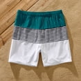 thumbnail image 4 of PatPat Mens Swim Trunks Family Matching Plant Print Ruffled Swim Shorts, Deep Turquoise, Dad XXL, 4 of 10