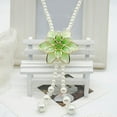 thumbnail image 7 of Jiaroswwei Women's Fashion Jewelry Flower Pendant Faux Pearl Tassels Necklace Sweater Chain, 7 of 7