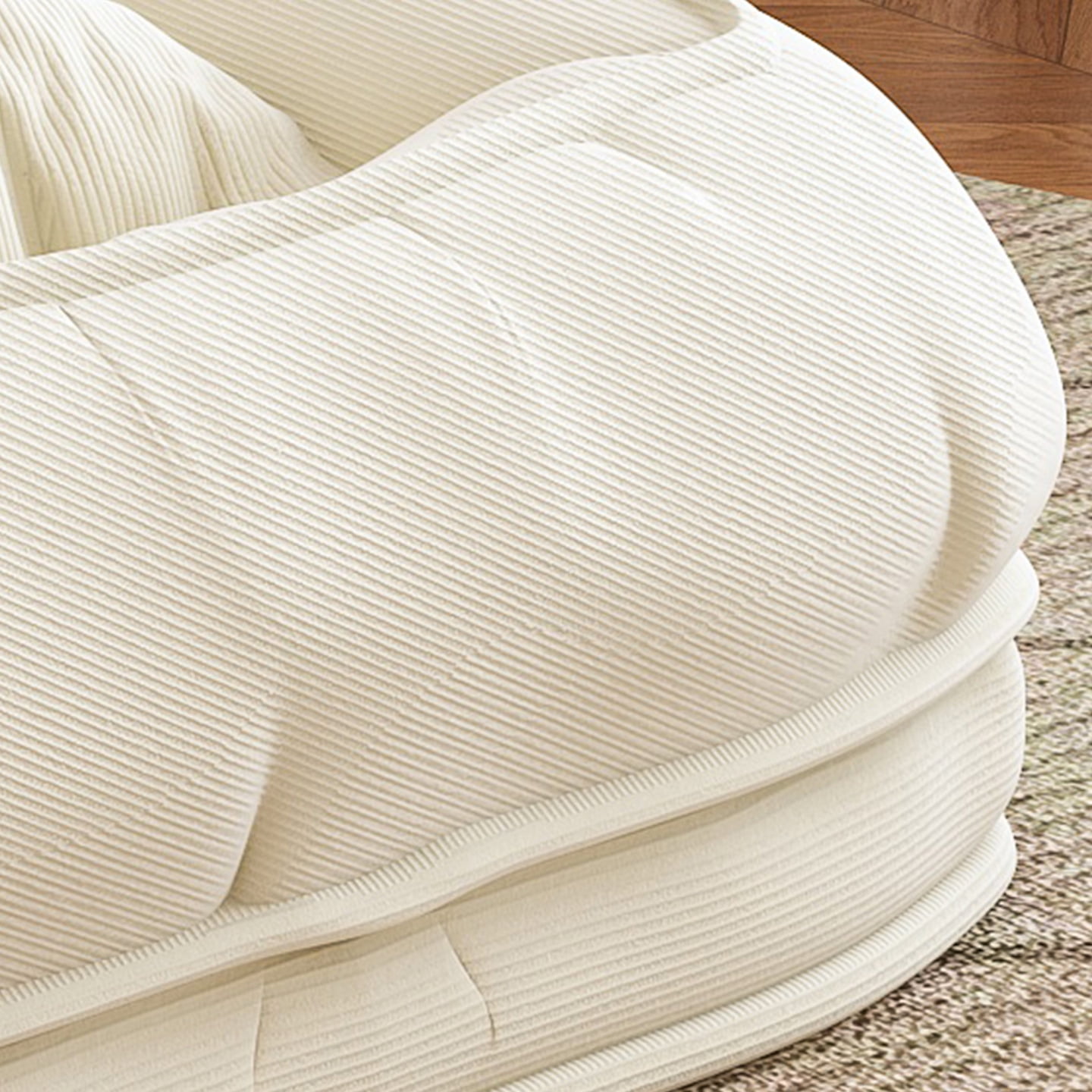 Human Dog Bed with 5 Adjustable Positions, 2 in 1 Folding Lazy Sofa Bed, Corduroy Orthopedic Big Bean Bed for Living Room, Beige