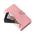 thumbnail image 5 of Nalacover For iPhone 14 Pro 6.1 inch Zipper Wallet Case,360 Protection Stylish PU Leather Shockproof Magnetic Flip Holder 6 Card Slots and 2 Cash Pockets Cover with Detachable Wrist Strap,Rosegold, 5 of 15