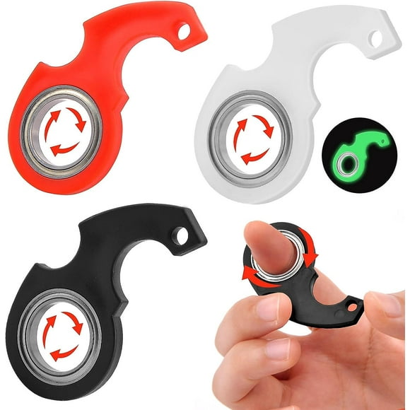 3pcs Keychain Spinner Fidget Ring Toy, Key Spinner, Spinning Keychain, Fidget Keychain, Sensory Toys Fidgets Squishy Toys