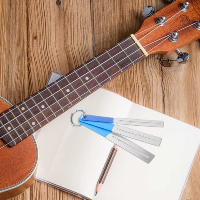 unbranded 3Ud Protector De Para Guitarra Acero Inoxidable Accesorios Prácticos Con Ergonómico Azul