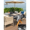 thumbnail image 5 of Outdoor Tablecloth with Umbrella Hole for Patio/Picnic/Party/Camping, Black Marble Waterproof Table Cloth Rectangle Table Cover Washable, Vintage Abstract Grey Fluid Aesthetic (60"x 84"), 5 of 8