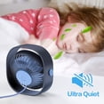 thumbnail image 3 of Ventilador USB, mini ventilador Ventilador de mesa USB, ventilador pequeño y silencioso de 3 velocidades, ventilador de escritorio USB de bajo ruido, ventilador USB fácil de transportar, para oficina, Namotu MZQ-0301-1, 3 of 5
