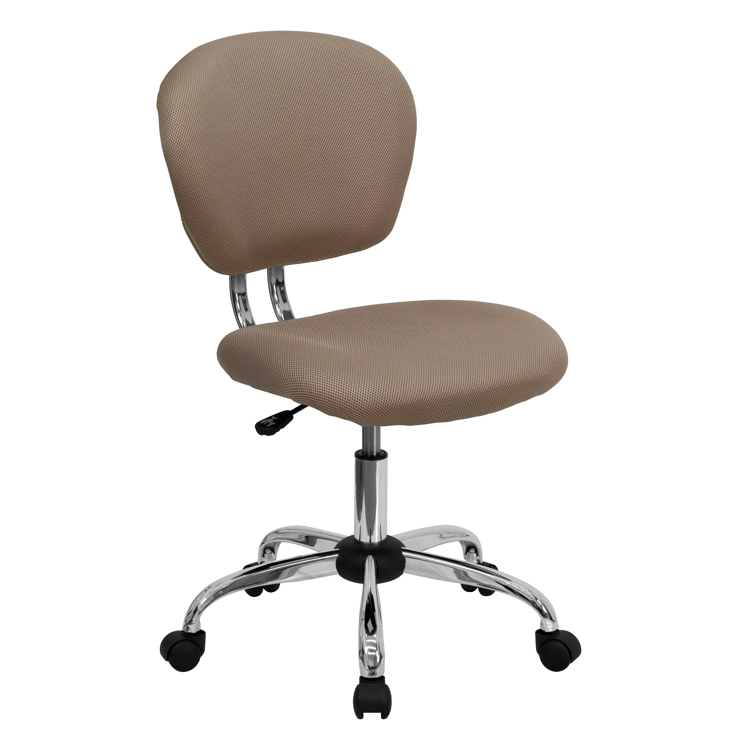 Emma + Oliver Mid-Back Coffee Brown Mesh Swivel Task Office Chair with Chrome Base - image 2 of 13