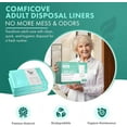 thumbnail image 2 of 8 Pack Adult Diaper Liner Refills, Compatible with Janibell Akord 330 Model, Adult Diaper System to Eliminate Waste, Odor Resistant by Comficove (8pk), 2 of 6