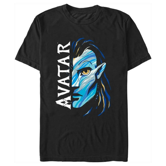 Men's Avatar: The Way of Water Jake Sully Face Logo Graphic Tee Black Medium