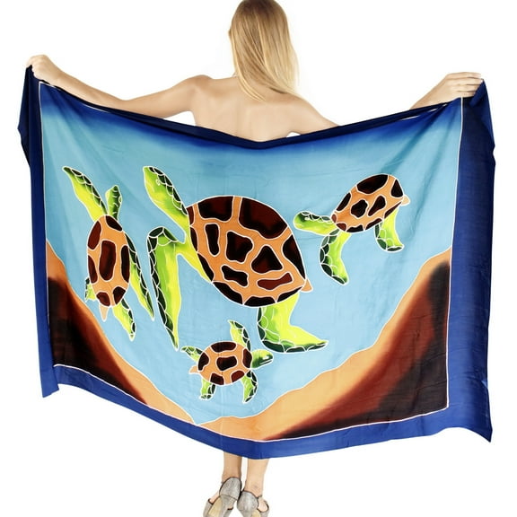 HAPPY BAY Women's Bikini Skirt Sarong Swimwear Swim Cover up Bathing suit Summer Wraps Swimsuit Beach Wrap Coverups for Women Beachwear One Size Water, Turtle