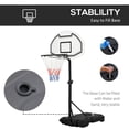 thumbnail image 4 of Adjustable Poolside Basketball Hoop Stand - Portable, Black, 52.25"-63.5" Height, Wheels for Easy Movement - Outdoor Game System for Pools & Patios, 4 of 7