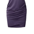 thumbnail image 3 of ZOELNIC Women's Short Sleeve Ruched Bodycon Mini Sundress Summer Casual T Shirt Dress, M, 3 of 6