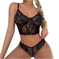 thumbnail image 2 of Ropa interior sexy Pijamas Perspectiva de encaje Ropa interior sin respaldo Conjunto de dos piezas Fridja  nalpqowj38826, 2 of 6