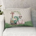 thumbnail image 2 of Easter Egg Jack Russell Terrier Bunny Ear Welcome Spring Truck Quilt Pillowcase Parson Jack Dog Lover Throw Pillow Cover Bed Home Decor - 12002, 2 of 5