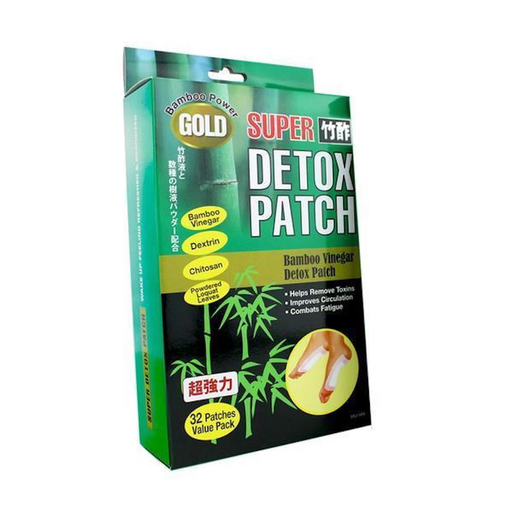 Chikusaku Gold Super Bamboo Vinegar Foot Detox Patches 32 Pack
