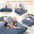 thumbnail image 5 of Upgraded Crash Pad for Kids Sensory with Handle，Sensory Pad，Soft Foam Blocks with Washable Cover, Sensory Mat for Autistic Children, Toddlers, Gymnastics & Therapy(4FT x 4FT), 5 of 9