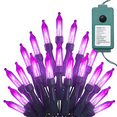 thumbnail image 4 of Magshion 43Ft Christmas Fairy Lights with 8 Mode Controller, 100 Bulbs and Timer, Reusable Purple Color String Lights for Outdoor & Indoor, Power by Charge, 4 of 10
