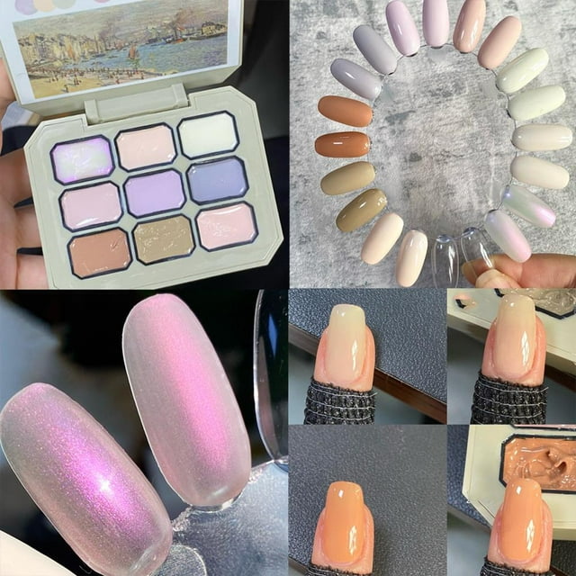 Solid Nail Gel Palette Mud Painting Spring Summer Color For Nail Art Design