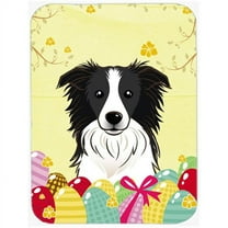 Border Collie Easter Egg Hunt Mouse Pad, Hot Pad or Trivet