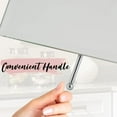 thumbnail image 4 of MIRRORVANA Frameless Wall Mount Mirror for Bathroom with 11" Extension Swivel, No Magnification, Rectangular 8.7" x 6.3" Surface, Chrome, 4 of 7